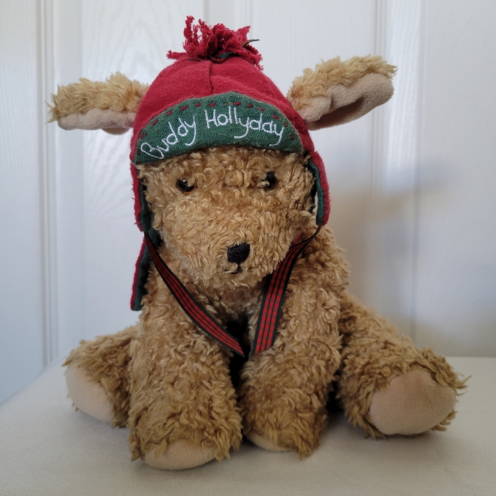 Hallmark Buddy Hollyday Dog 9" Plush Bean Bag 2002